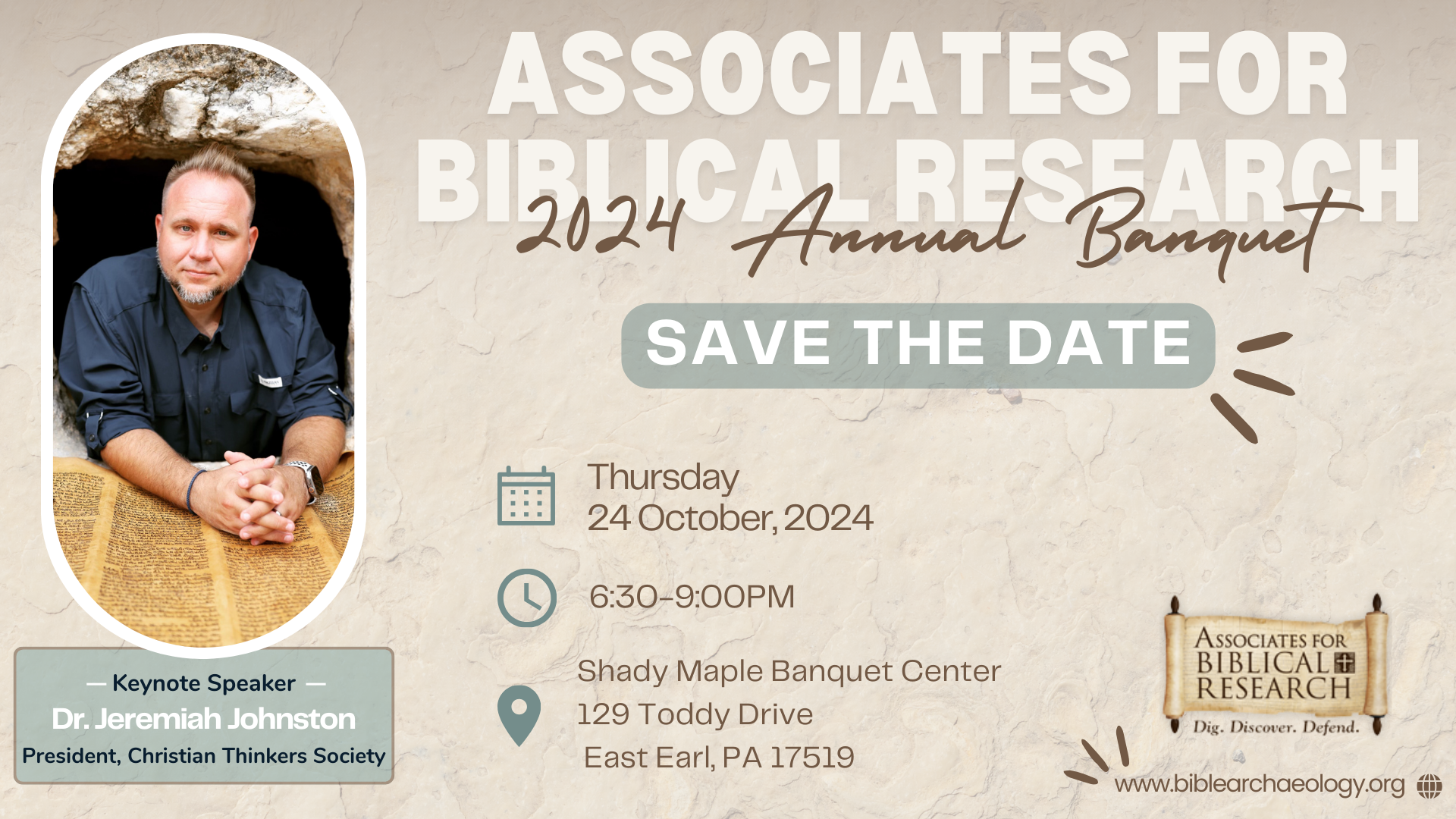 Associates for biblical research 2024 annual banquet