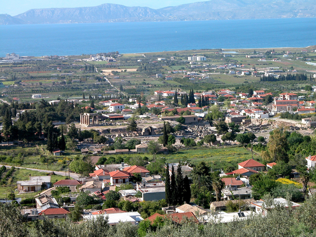 Corinth aerial BiblePlaces